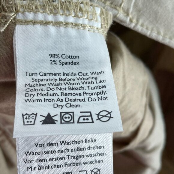 Eddie Bauer Womens Khaki Cargo Pants Size 8 Stretch Cotton Blend 5935 - Picture 4 of 9